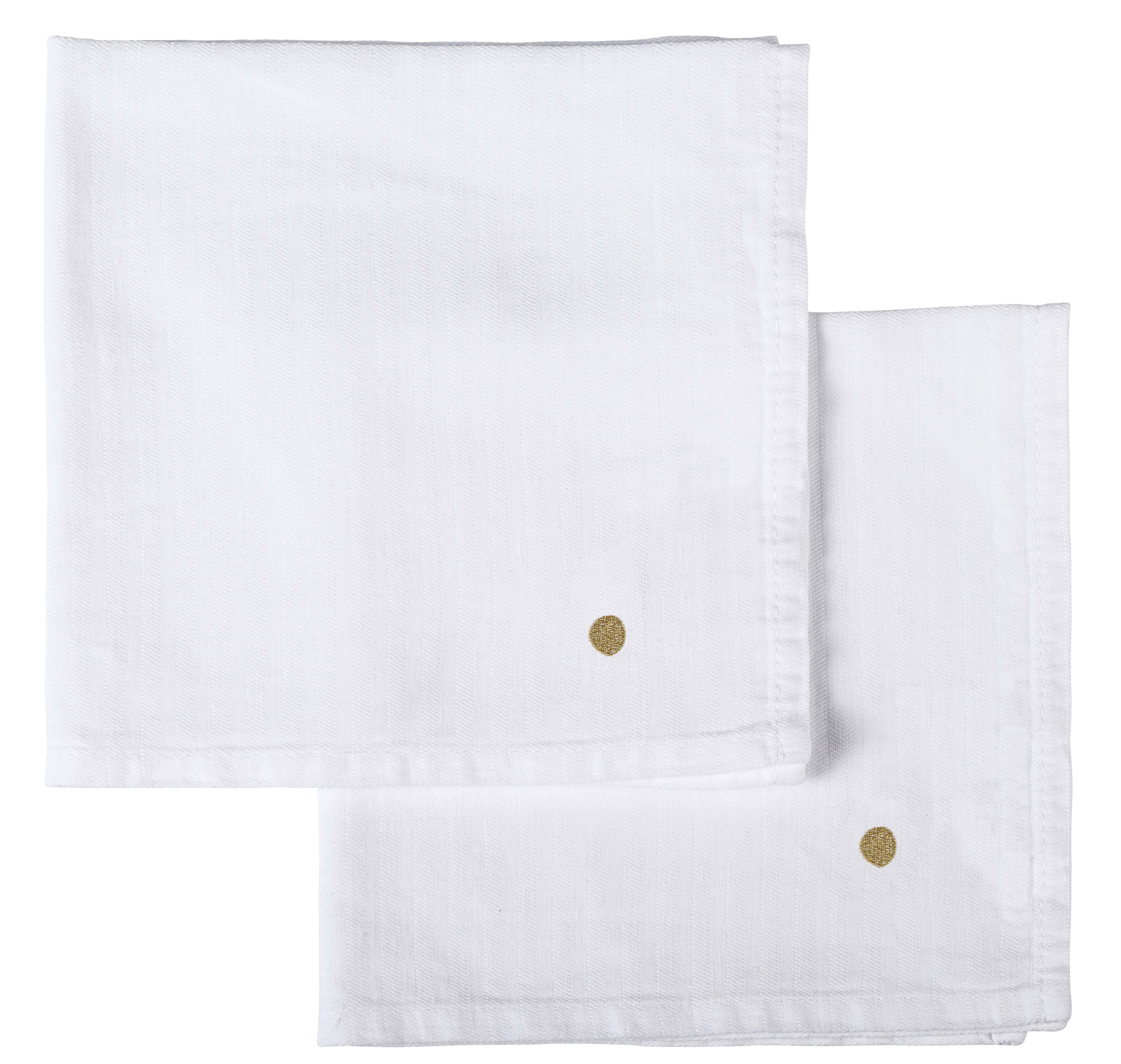 serviettes de table lin et coton marcel milk
